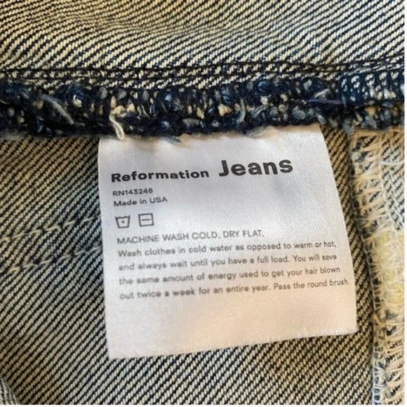 Reformation Kayo High Rise Belted Skinny Jeans Women's Size 30 Wash Newport - Picture 6 of 15